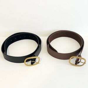Set of Faux Leather Belts